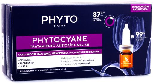 Phytocyane Tratamiento Anticaída Mujer 12 x 5 ml