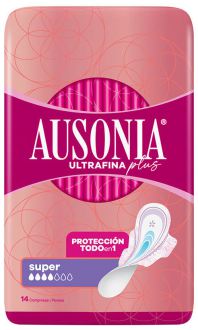 Ultrafina Plus Compresas Super con Alas 14 Unidades