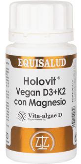 Holovit Vegan D3 & k2 con Magnesio 50 Cápsulas