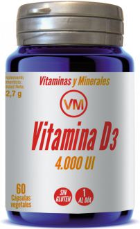 Vitamina D3 4.000 UI 60 Cápsulas Vegetales