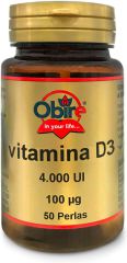 Vitamina D3 100 mcg 4000 UI 50 Cápsulas