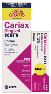 Cariax Gingival Enjuague Bucal 500 ml + 100 ml y Dentífrico 100 ml