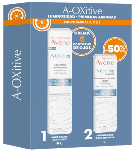 Pack A-OXitive Aqua Crema Alisadora 30ml + Contorno de Ojos 15 ml