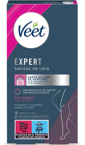 Expert Bandas de Cera Depilatoria Corporales 16 Unidades