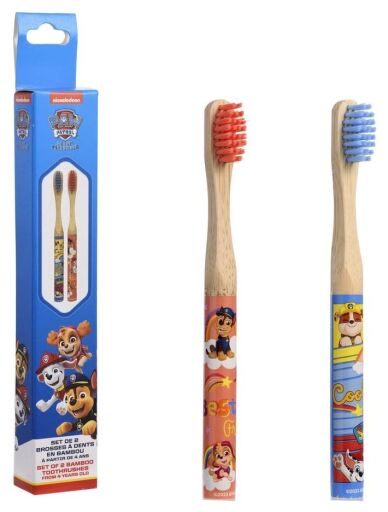 Cepillo de Dientes Bambú Paw Patrol 2 Piezas