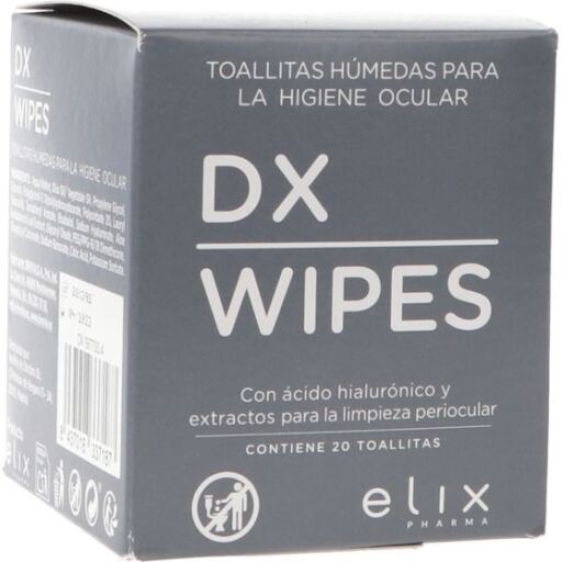 Dx Wipes Toallitas para Limpieza Ocular 20 Unidades