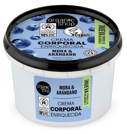 Organic Shop Crema Corporal Enriquecida Ar&aacute;ndano y Mora 250 ml