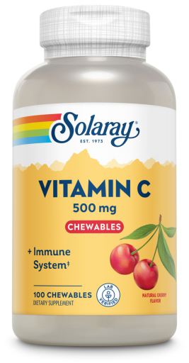 Vitamina C 500 mg Cereza 100 Tabletas Masticables