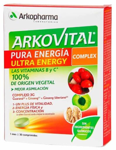 Arkovital Pura Energia Ultra 30 Comprimidos