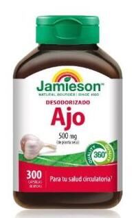 Ajo Desodorizado 500 mg 300 Cápsulas