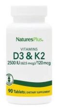 Vitamina D3 2500Ui+Vit K2 120Mcg 90 Comprimidos