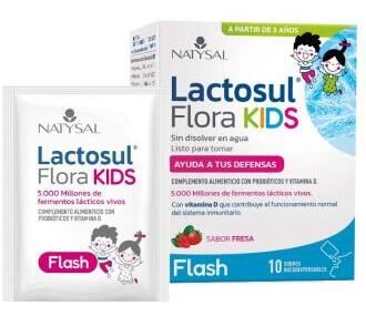 Lactosul Flora Kids Flash Fresa 10 Sobres Bucodisp