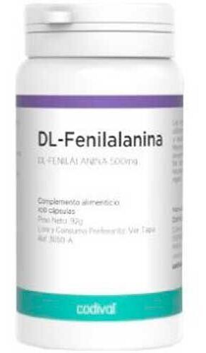 Dl-Fenilalanina 500 mg 100 Cápsulas