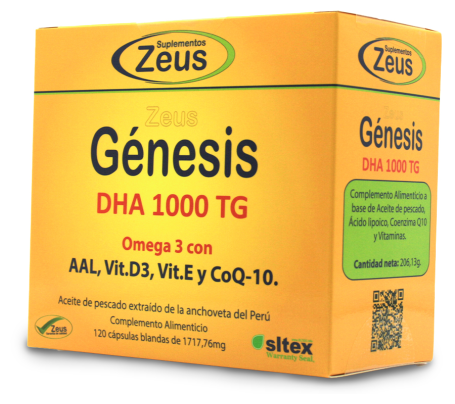 Genesis Dha Tg 1000 mg Omega 3 60 Cápsulas