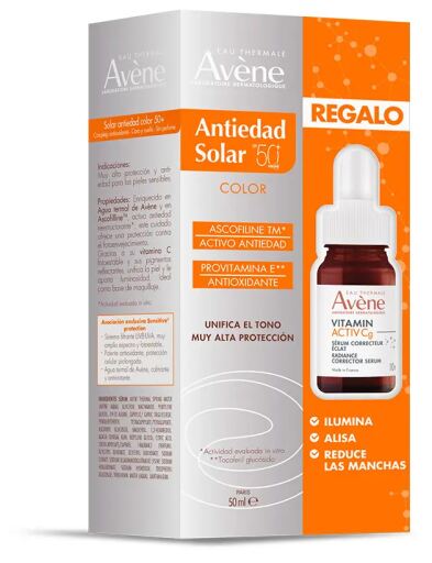 Solar Antiedad con Color SPF50 50 ml + Sérum 10 ml