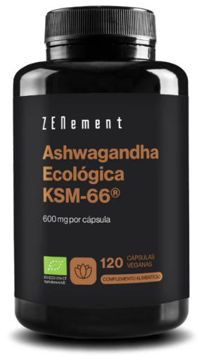 Ashwagandha Ecológica KSM-66 600 mg 120 Cápsulas