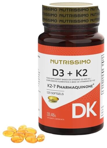 D3 K2 2000Ui Pharmaquinone K2-T 120 Cápsulas