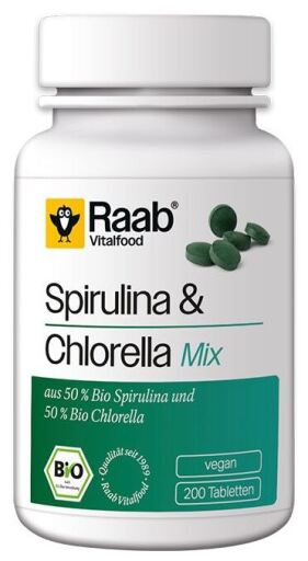 Alga Spirulina+Chlorella 440 mg 200 Comprimidos Bio Vegan