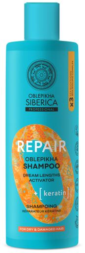 Oblepikha Champú Reparador Queratina 400 ml