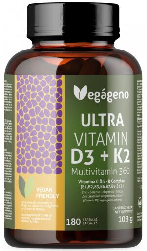 D3-K2 Multivitamina 360 180 Cápsulas