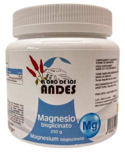 Magnesio Bisglicinato 350 mg Polvo 250 gr