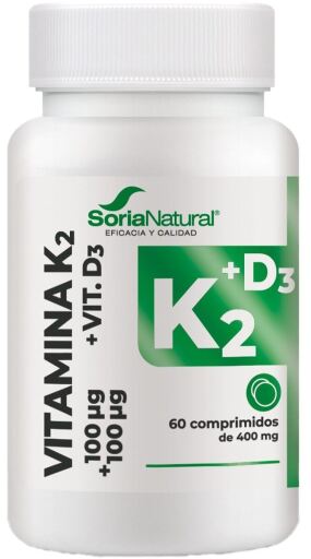 Soria Natural Vitamina D3+K2 60 Comprimidos Lib Sostenida