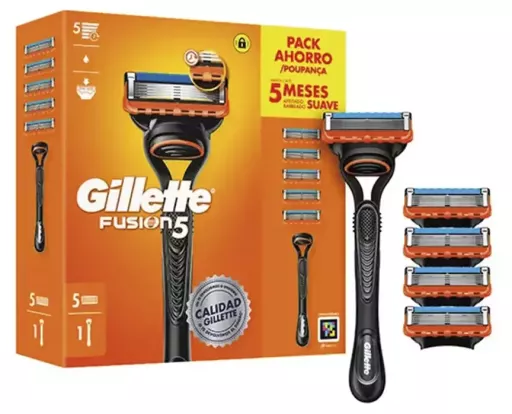 Gillette Fusion 5 M&aacute;quina + 5 Recambios