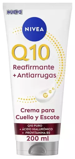 Nivea Q10+ Reafirmante Crema Antiarrugas Cuello Y Escote 200 ml